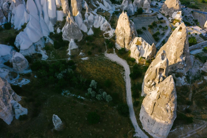 aerial view of rock formations in cappadin national park, cappadin national park, cappadin national park, cappadin national, pexels contest winner, white, 15081959 21121991 01012000 4k, heath clifford, natural stone road