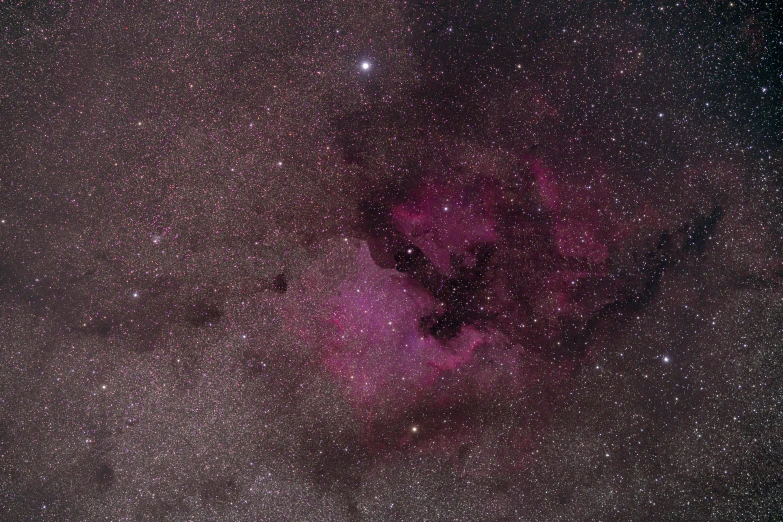 a star filled sky filled with lots of stars, by Doug Wildey, cyan and magenta, dust clouds, space photography, magenta and gray