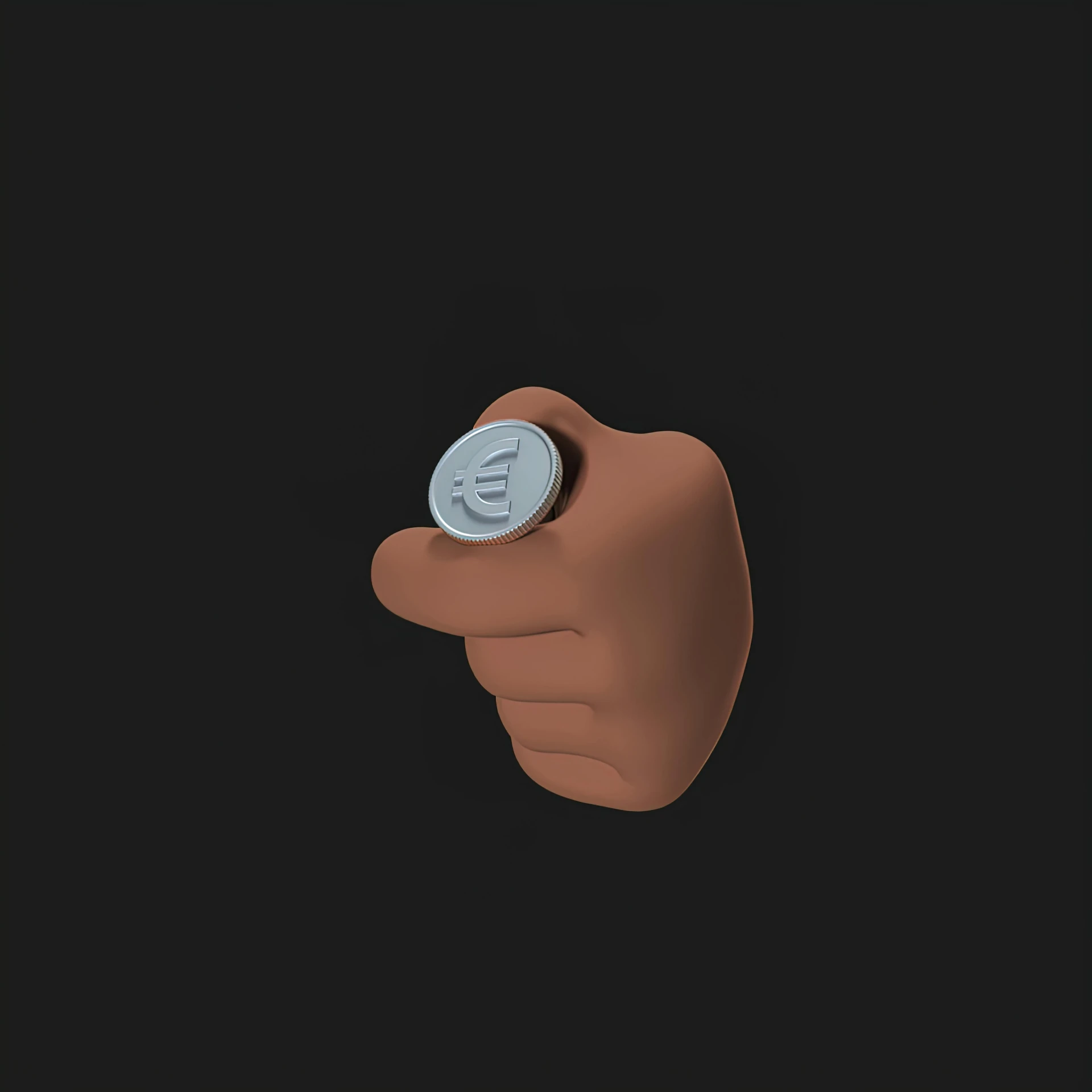 a close up of a person's hand holding a button, inspired by Daryush Shokof, trending on zbrush central, conceptual art, clay animation, in-game 3d model, holster, digital art emoji collection