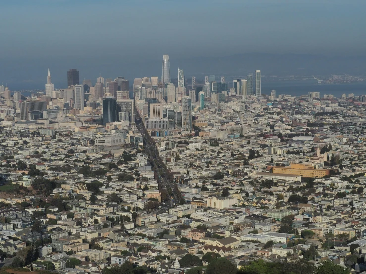 a view of a city from the top of a hill, by Meredith Dillman, pexels contest winner, photorealism, sf, 8k detail post processing, ignant, 4 k cinematic panoramic view