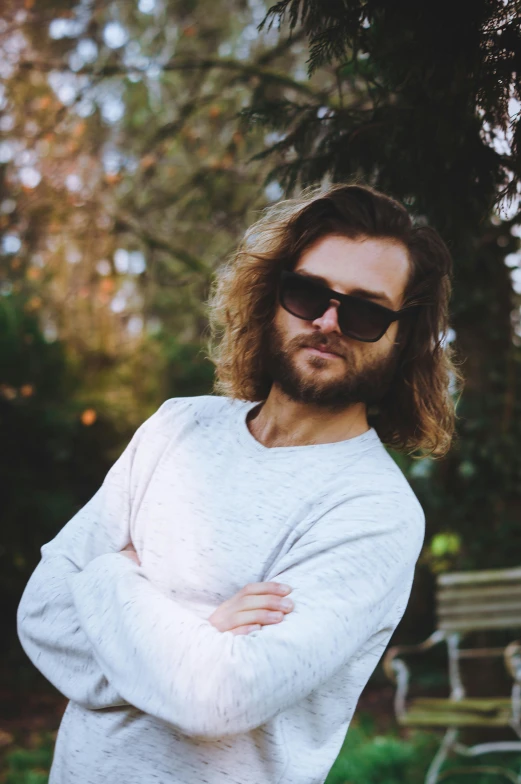 a man with long hair and sunglasses posing for a picture, daniil kudriavtsev, profile image, sunfaded, liam