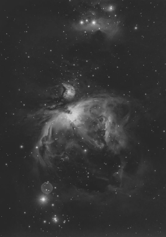 a black and white photo of a nebula, by Brian Thomas, 2 5 6 x 2 5 6, photograph taken in 2 0 2 0, right side composition, nekro xiii