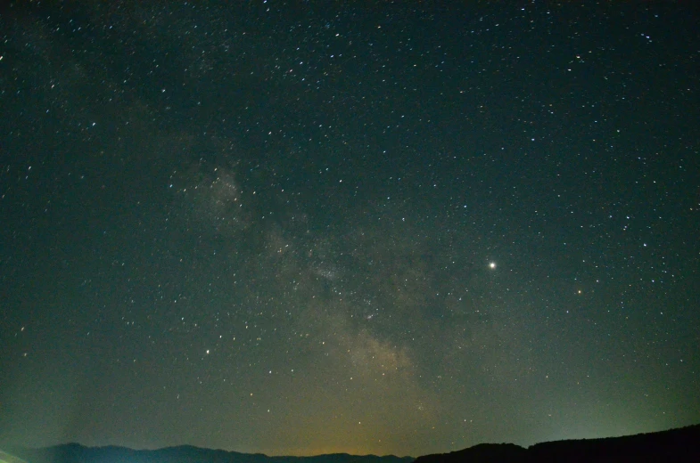 a night sky filled with lots of stars, by Niko Henrichon, trending on unsplash, renaissance, 4 k cinematic still, distant mountains lights photo, 2 5 6 x 2 5 6 pixels, rectangle