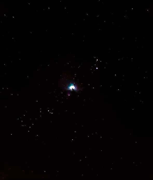 a dark sky filled with lots of stars, a picture, by Niko Henrichon, hurufiyya, blue fireball, lush and colorful eclipse, taken on a 1960s kodak camera, photo taken in 2 0 2 0