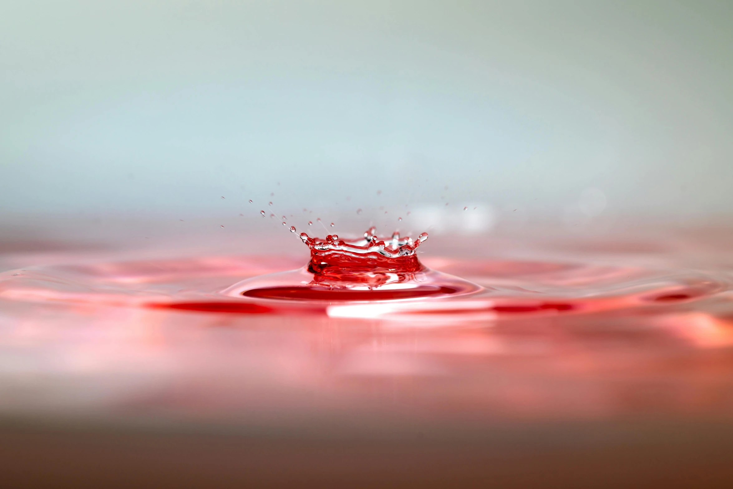 a close up of a red liquid drop, pexels, realistic water sharp focus, instagram post, modeled, pouring