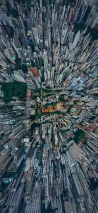 an aerial view of a city with lots of tall buildings, by Joze Ciuha, pexels contest winner, hyperrealism, icaro carvalho, 8k selfie photograph, high definition cgsociety, favela spaceship cathedral