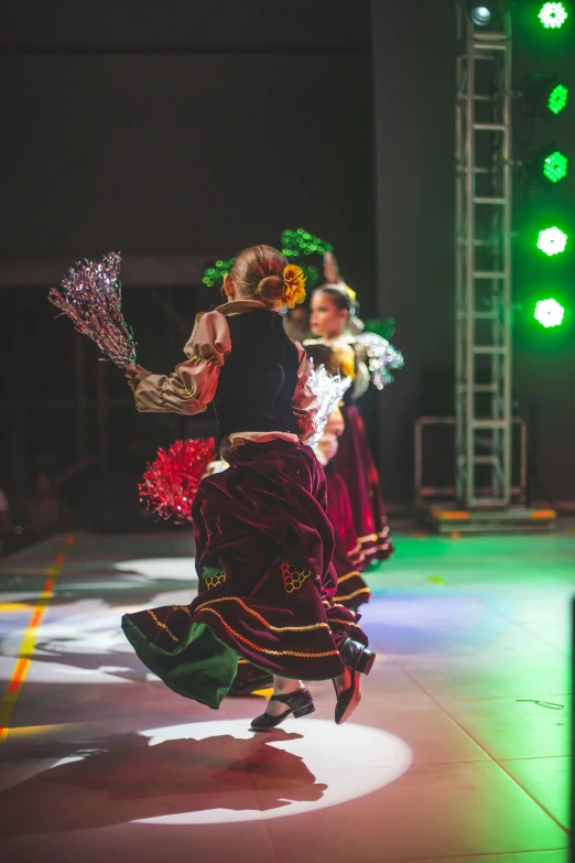 a couple of people that are on a stage, by Alexander Fedosav, unsplash, renaissance, tribal dance, 15081959 21121991 01012000 4k