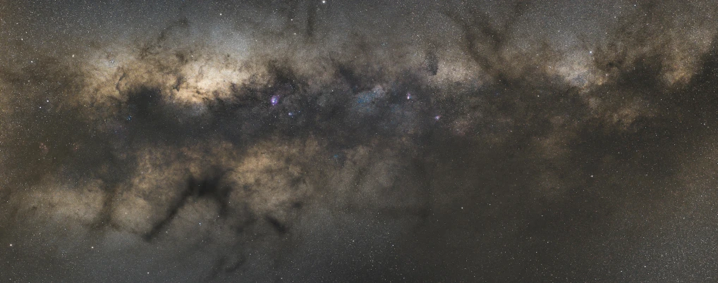 a night sky filled with lots of stars, by Daniel Seghers, pexels contest winner, light and space, 8k detail post processing, southern cross, extreme panoramic, dust clouds