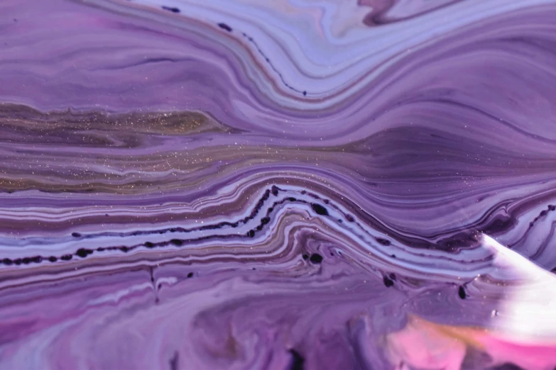 a close up of a piece of purple marble, inspired by Julian Schnabel, trending on pexels, abstract art, multilayered paint, psychedelic therapy, purple tubes, videogame still