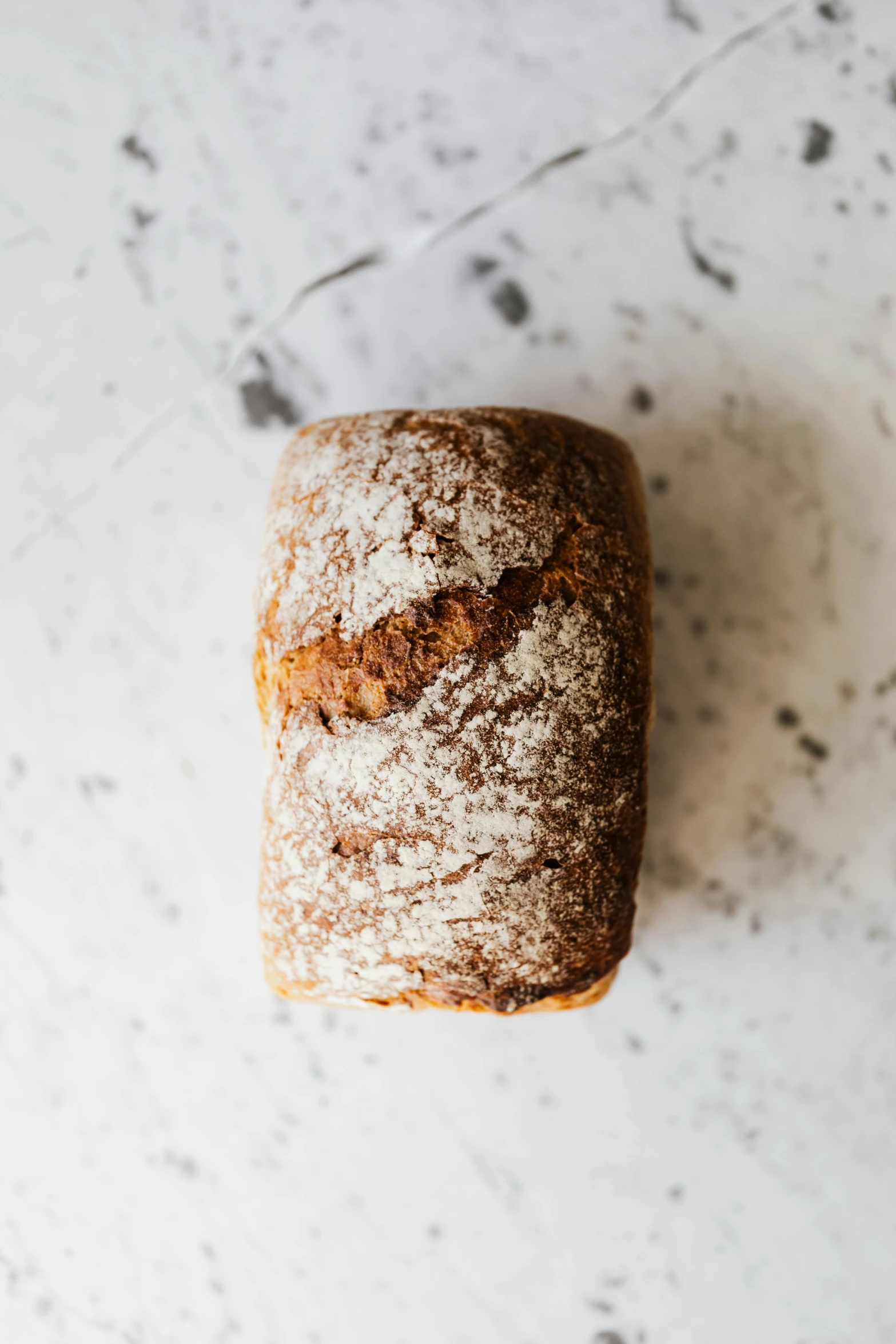 a loaf of bread sitting on top of a counter, a portrait, unsplash, high resolution product photo, small shoulders, heavy grain-s 150, seasonal