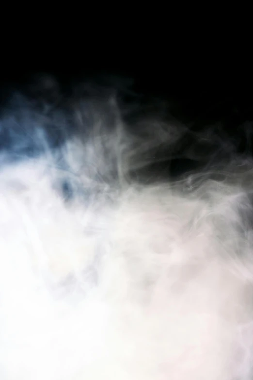 a close up of smoke on a black background, inspired by Kim Keever, blue and white and red mist, fog machine, light grey mist, marijuana smoke