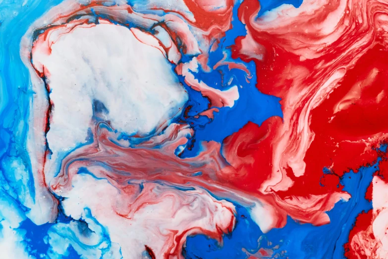 an abstract painting with red, white and blue colors, trending on pexels, colourful slime, 15081959 21121991 01012000 4k, painted marble sculptures, fourth of july