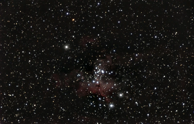 a star filled sky filled with lots of stars, a microscopic photo, red nebula, on a flat color black background, habl telescope, intriguing volume flutter