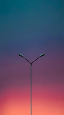 a street light sitting on the side of a road, an album cover, unsplash contest winner, postminimalism, mauve and cyan, alexey gurylev, 15081959 21121991 01012000 4k, instagram post
