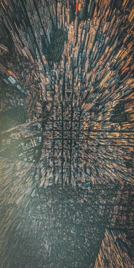 a bird's eye view of a city at night, an album cover, unsplash contest winner, futurism, perspective from below, highly microdetailed, detalized new york background, instagram post