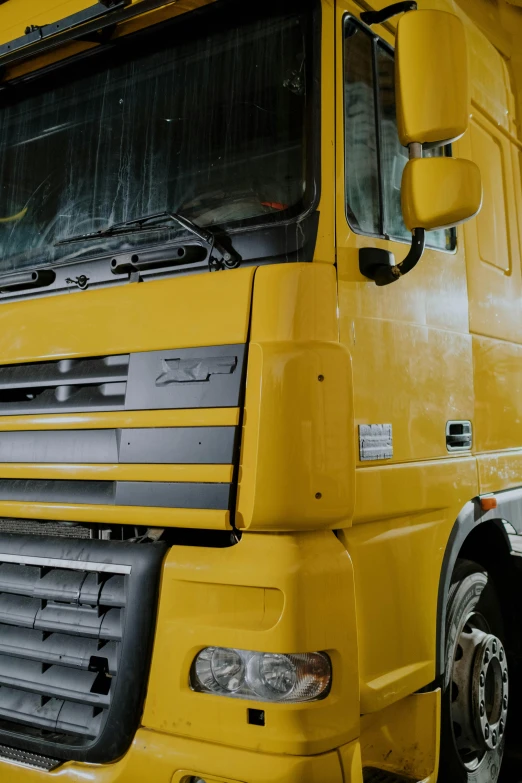 a yellow truck parked on the side of the road, aftermarket parts, thumbnail, front, mechanised