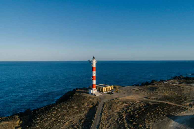 a lighthouse sitting on top of a cliff next to the ocean, nekro borja, single light, thumbnail, guide