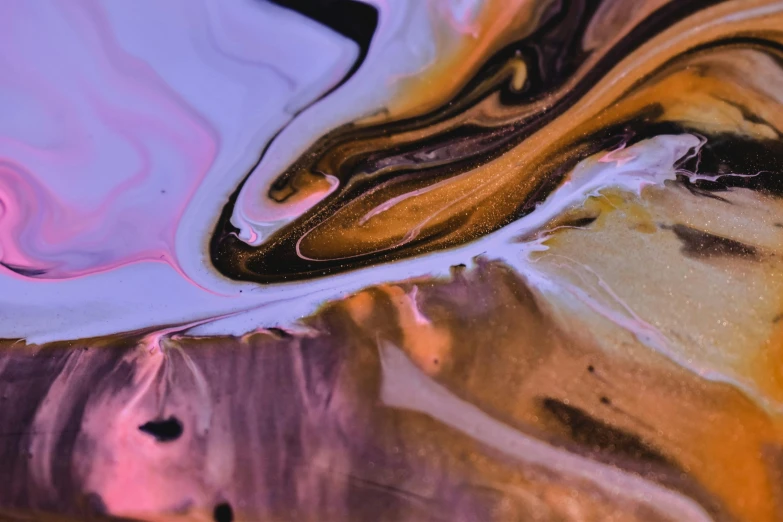 a close up of a piece of art on a table, trending on pexels, abstract expressionism, marbled, chocolate river, unsplash 4k, multicoloured