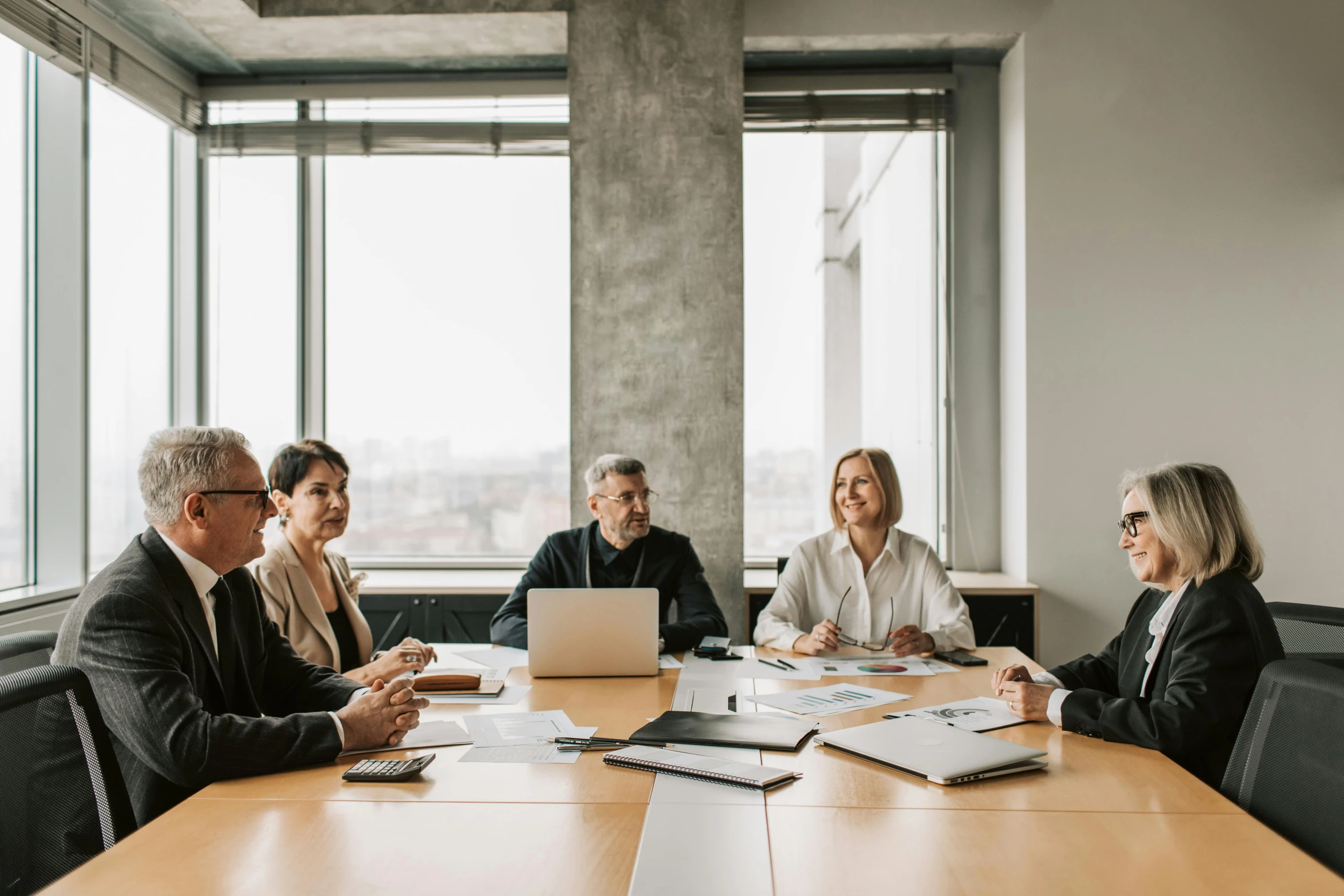 a group of people sitting around a conference table, pexels contest winner, renaissance, group of seven, slightly minimal, high quality photo, ad image