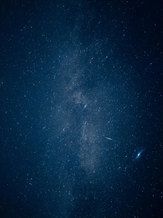 a night sky filled with lots of stars, a microscopic photo, by Niko Henrichon, trending on unsplash, light and space, blue v2 rocket in space, medium long shot, star charts, 1 2 9 7