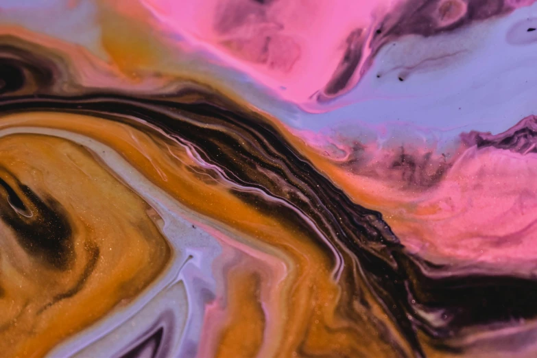 an abstract painting of a woman's face, trending on pexels, paper marbling, unsplash 4k, brown and magenta color scheme, colourful slime