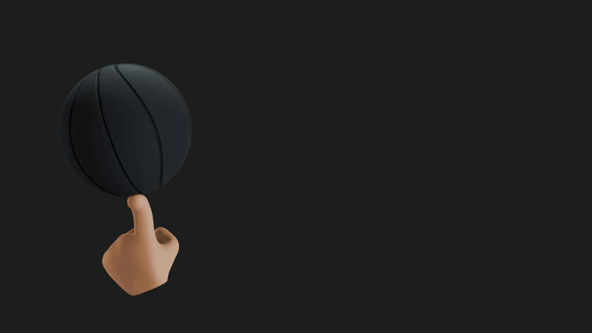 a hand holding a basketball on a black background, a 3D render, by Gavin Hamilton, trending on dribble, oculus quest 2, tiny person watching, banner, black hat