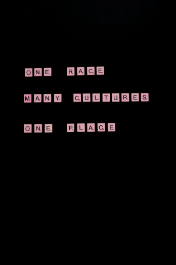some type of text on a black background, an album cover, by Ian Hamilton Finlay, tumblr, ((pink)), race, one single tribe member, 2 5 6 x 2 5 6