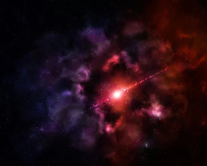 an image of a star in the sky, a digital rendering, by Adam Marczyński, space art, red and purple nebula, high-quality render, profile picture 1024px, space theme