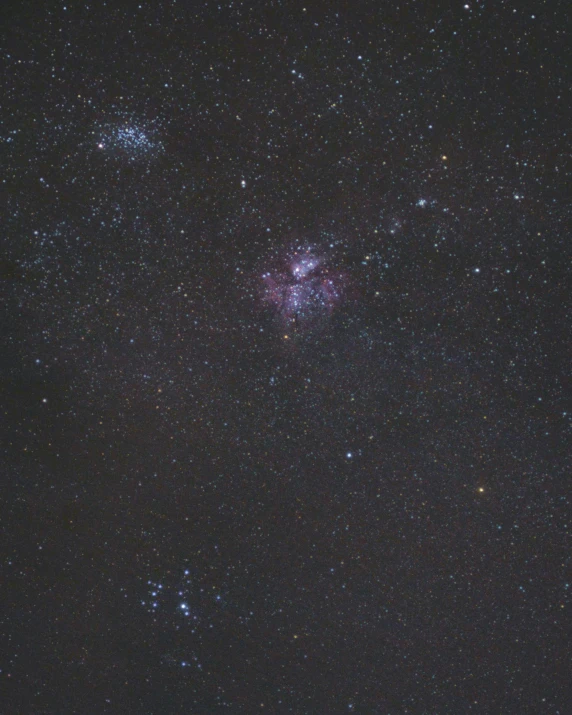 a dark sky filled with lots of stars, by Attila Meszlenyi, mauve and cyan, amateur photograph, red nebula, ilustration