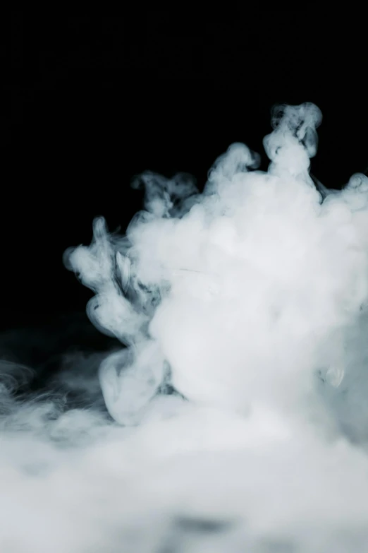 a close up of smoke on a black background, inspired by Kim Keever, unsplash, cryogenic pods, white fluffy cloud, portrait photo, steam pipes