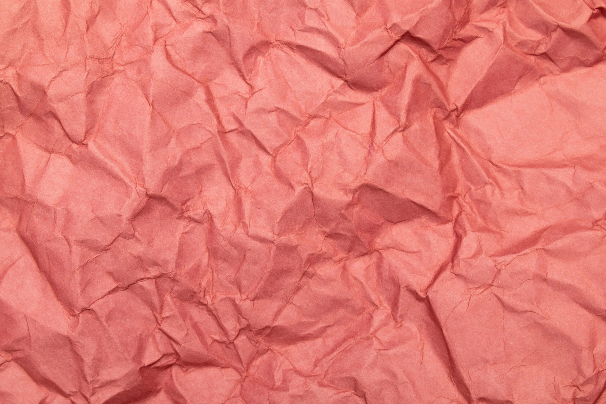 a close up of a red crumpled piece of paper, detailed product image, pale red, material pack, parchment paper