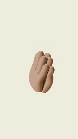a close up of a person's hand on a white surface, an album cover, inspired by Jean Arp, unsplash, conceptual art, beige, medium poly, yeezy, ffffound
