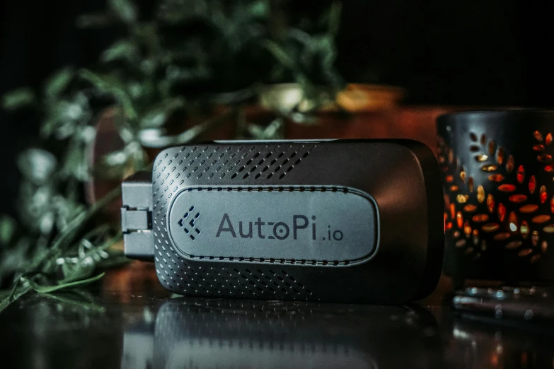 a remote control sitting on top of a table, by Julia Pishtar, automotive, header with logo, alphonso azpiri, next to a plant