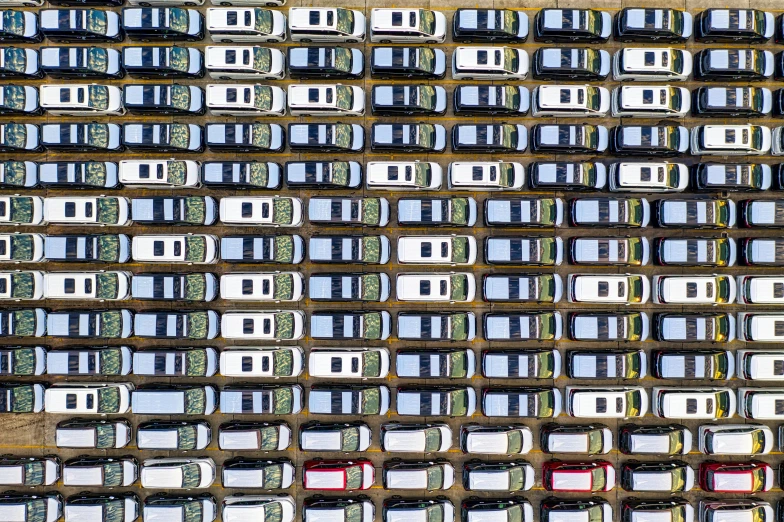 a parking lot filled with lots of parked cars, inspired by Andreas Gursky, pexels contest winner, conceptual art, knolling, hou china, mercedes and volkswagen, thumbnail