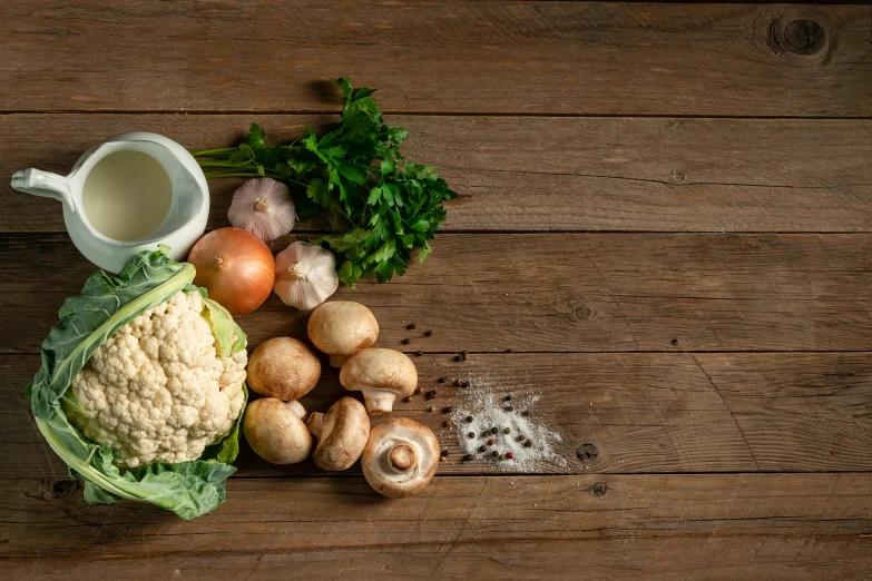 a bunch of vegetables sitting on top of a wooden table, cream of the crop, background image, uncropped, brown