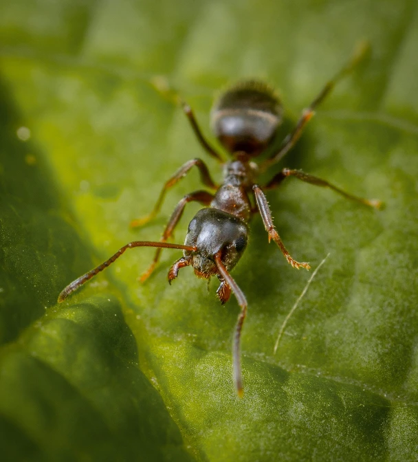 a close up of a bug on a leaf, by Sebastian Spreng, ants, full frame image, today\'s featured photograph 4k, grey