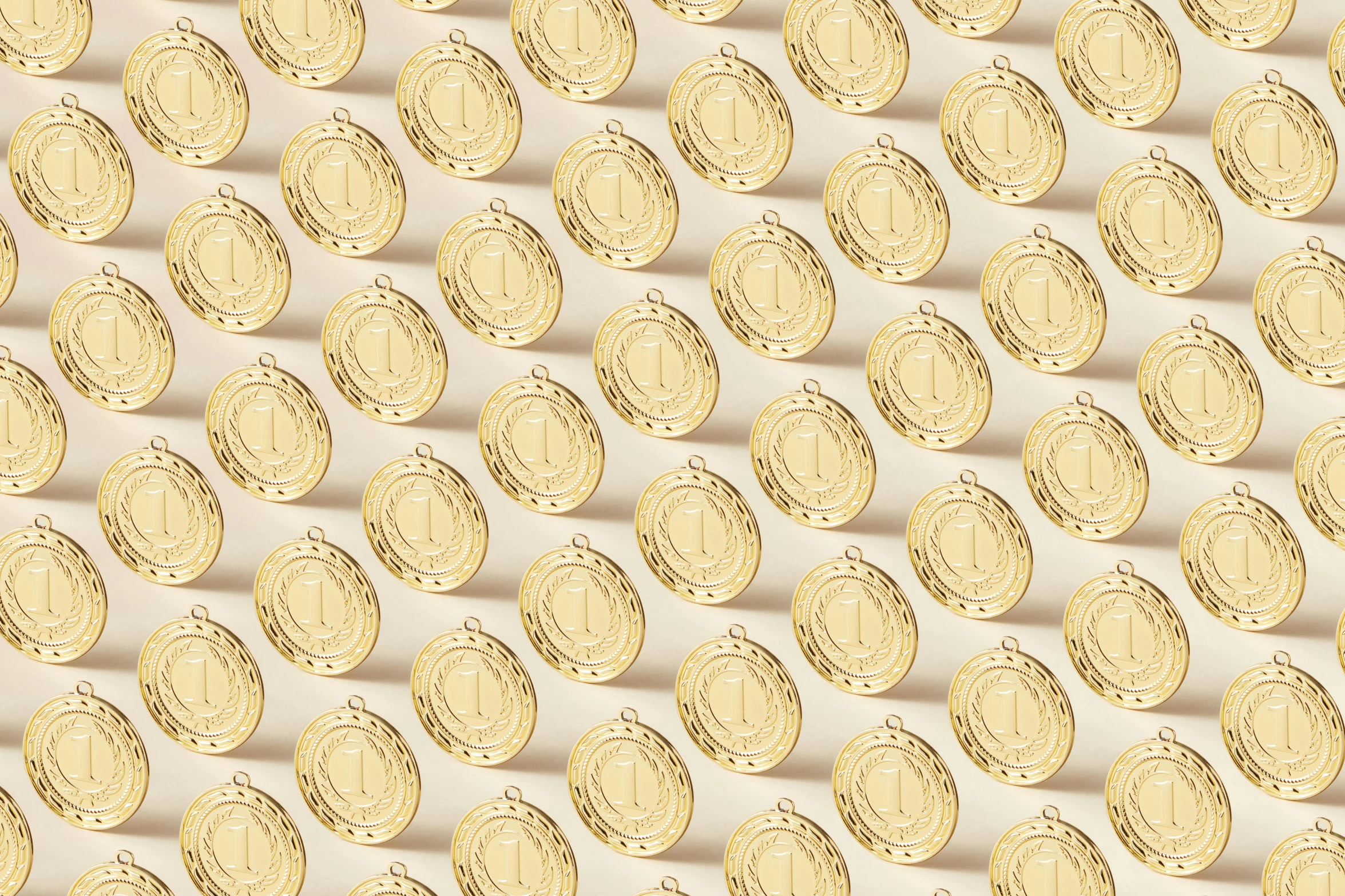 a lot of gold coins sitting on top of each other, an album cover, by Joseph Raphael, trending on pixabay, op art, seamless micro detail, coin with the letter n, light tan, white splendid fabric