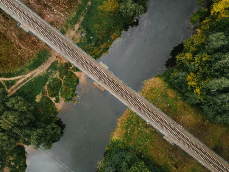 an aerial view of a bridge over a river, by Adam Marczyński, pexels contest winner, realism, not train tracks, 2 5 6 x 2 5 6 pixels, rectangle, cinematic