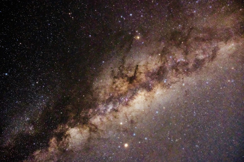 a dark sky filled with lots of stars, a microscopic photo, pexels, space art, brown, the milky way express, neck zoomed in, southern cross