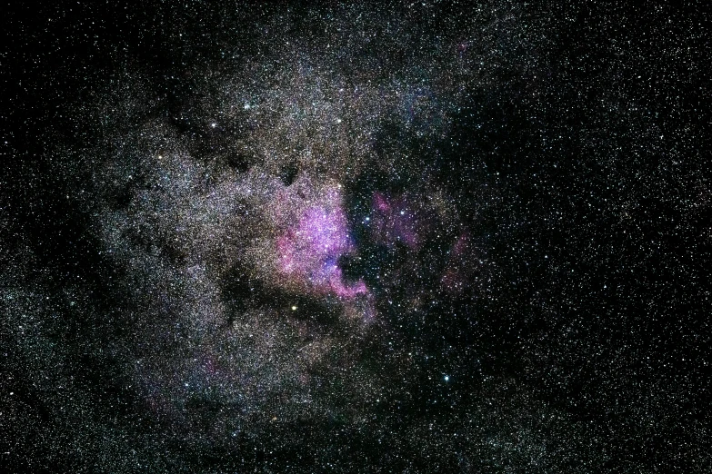 a dark sky filled with lots of stars, flickr, space art, colorized, pink, a cosmic canada goose, space telescope