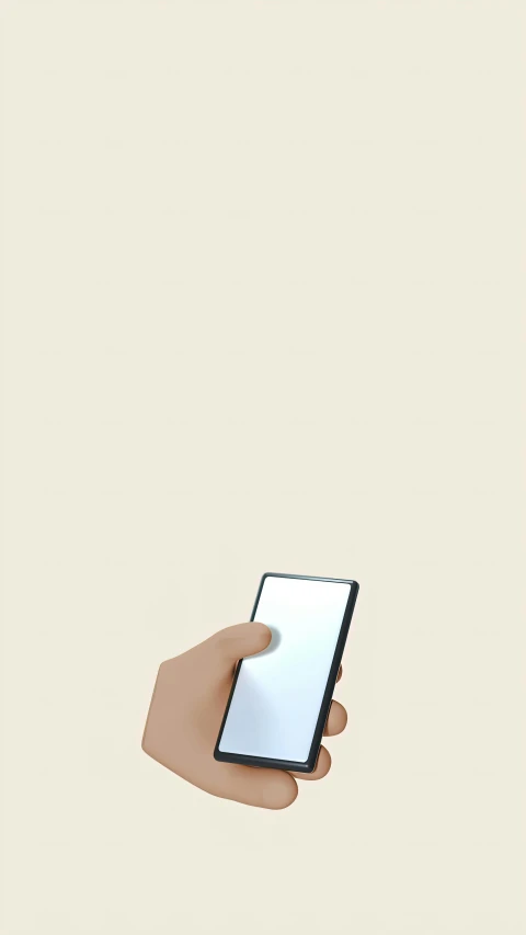 a person holding a smart phone in their hand, by Andries Stock, minimalism, creamy, n 9, design, digital art - n 5