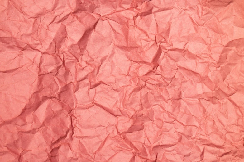 a close up of a piece of crinkled paper, pexels contest winner, pale red, 15081959 21121991 01012000 4k, material pack, glowing pink face