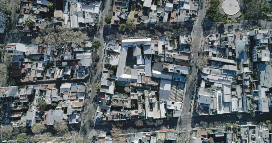 an aerial view of a city with lots of buildings, by Hugo Sánchez Bonilla, quito school, housing architecture, buenos aires, 2 0 1 8, flattened