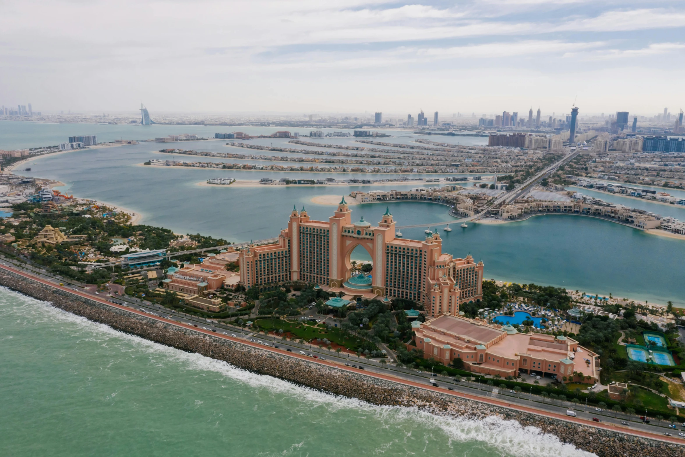 an aerial view of a city in the middle of the ocean, pexels contest winner, renaissance, atlantis in the background, ameera al taweel, group photo, high quality image”