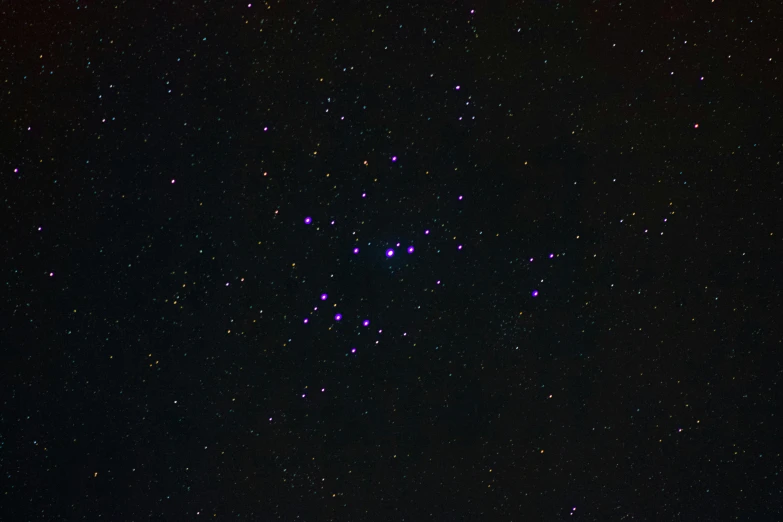 a cluster of stars in the night sky, flickr, second colours - purple, 2022 photograph, metatron, sports photo