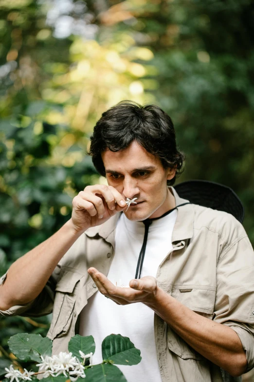 a man smoking a cigarette in the woods, an album cover, inspired by Juan Carlos Stekelman, pexels contest winner, serial art, nathan fillion, smoking a bowl of hash together, joaquin phoenix, 2 5 6 x 2 5 6 pixels