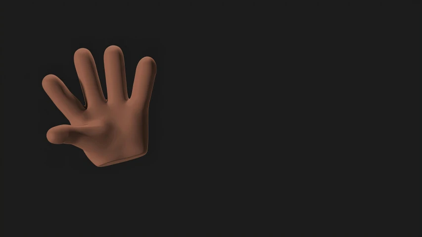 a close up of a person's hand on a black background, a 3D render, by Andrei Kolkoutine, trending on polycount, ( brown skin ), simple stylized, instagram post, five fingers on the hand