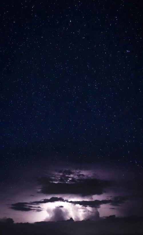 a lightning bolt hitting through the night sky, by Dan Scott, light and space, sitting on the cosmic cloudscape, star(sky) starry_sky, dramatic lighting - n 9, thunderstorm in marrakech