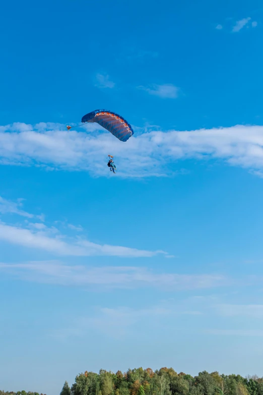 a person that is flying a kite in the sky, upon the clouds