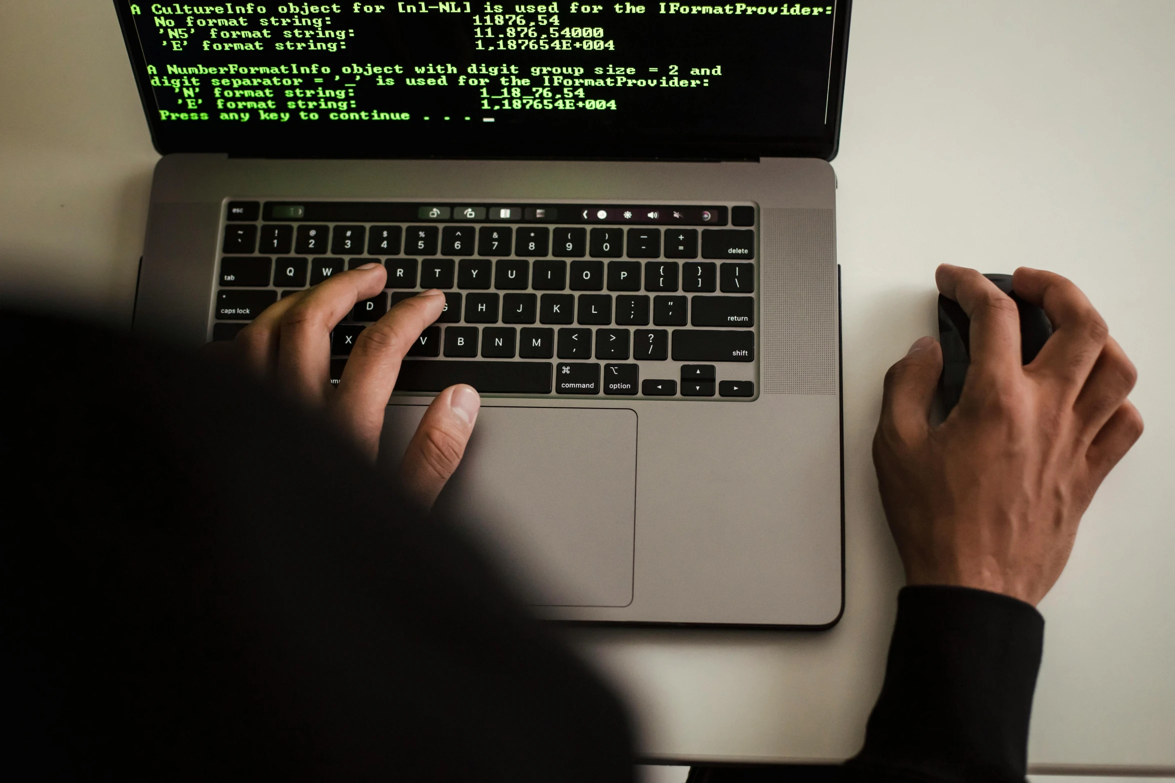 a close up of a person typing on a laptop, a computer rendering, pexels, hacking into the mainframe, teaching, brown, 🦑 design